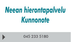 Neean hierontapalvelu Kunnonote logo